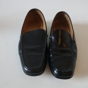 MENS TOD'S BLACK LEATHER SLIP-ON LOAFERS 9 *